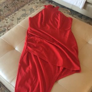 Red party dress